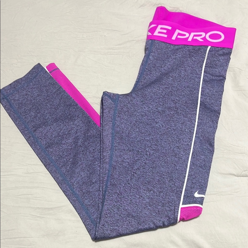 Nike Pro Purple and Pink Leggings